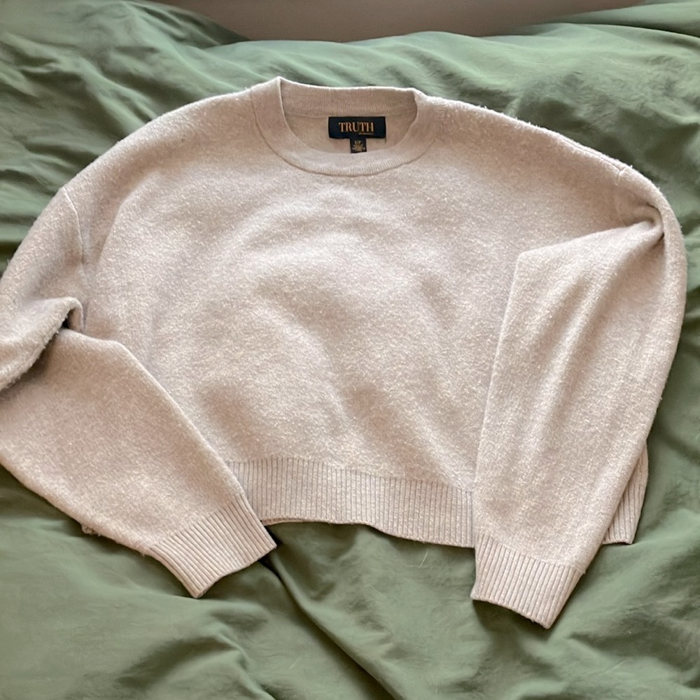 Cream cropped sweater